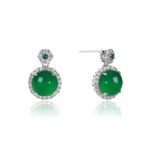 Green Ruby Jade Earrings