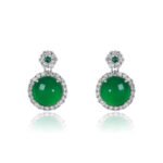 Green Ruby Jade Earrings