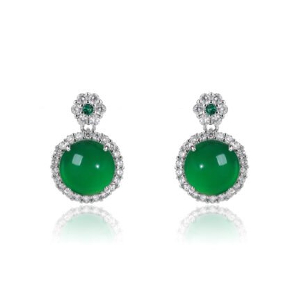 Green Ruby Jade Earrings