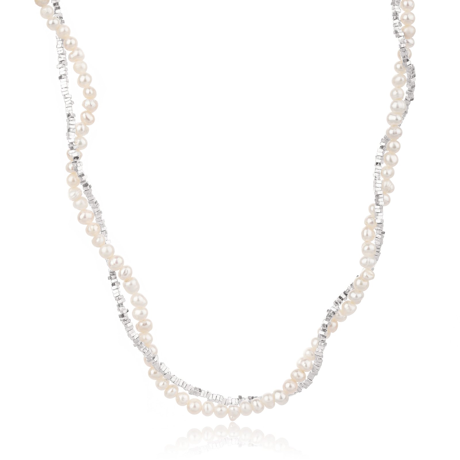 Silver Pearl Harmony Necklace